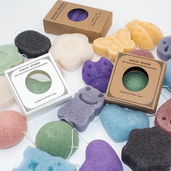 Богачи пенятся лицевая забота Konjac губка установила чистые естественные Exfoliating инструменты