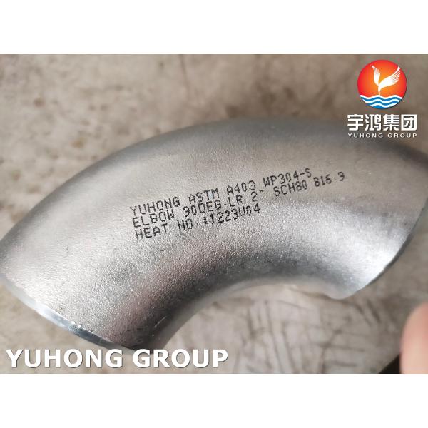 ASTM A403 WP304 S 90DEG LR Elbow SS SEAMLESS Изменение направления трубопровода