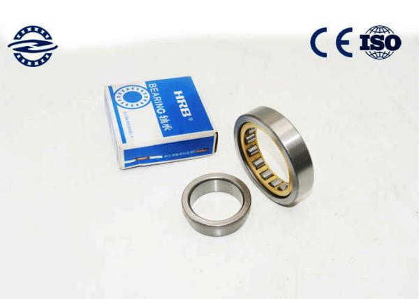 Low Friction NJ210 Cylindrical Roller Bearing / GCR15 Material Flanged Bearing