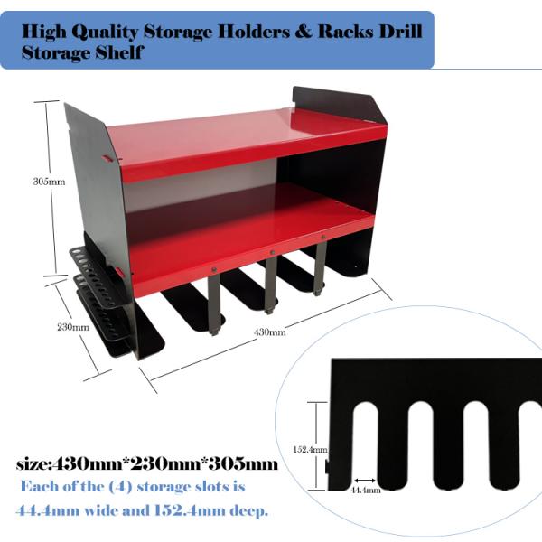 Wall Mounted Power Tool Charging Station with Customizable Logo and Drill Bit Holder