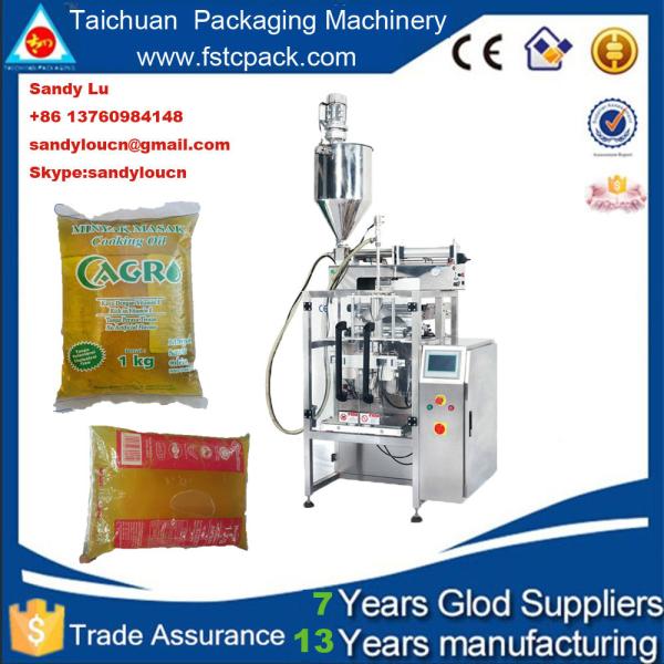 Automatic cooking oil packaging machine , 1kg cooking oil packing machine