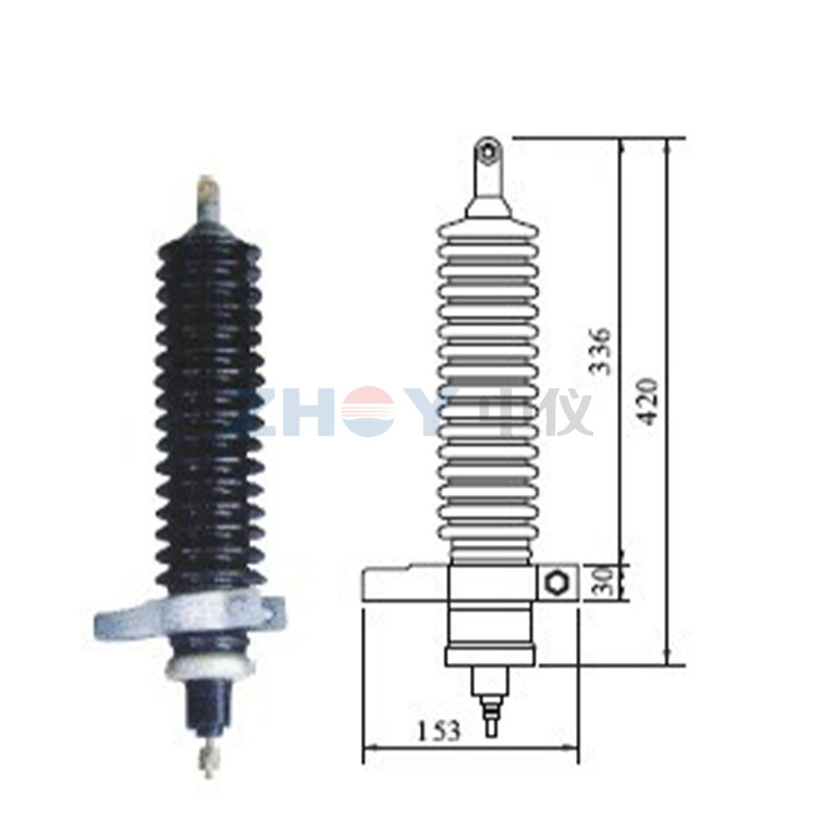 Porcelain Type Surge Arrester 24KV