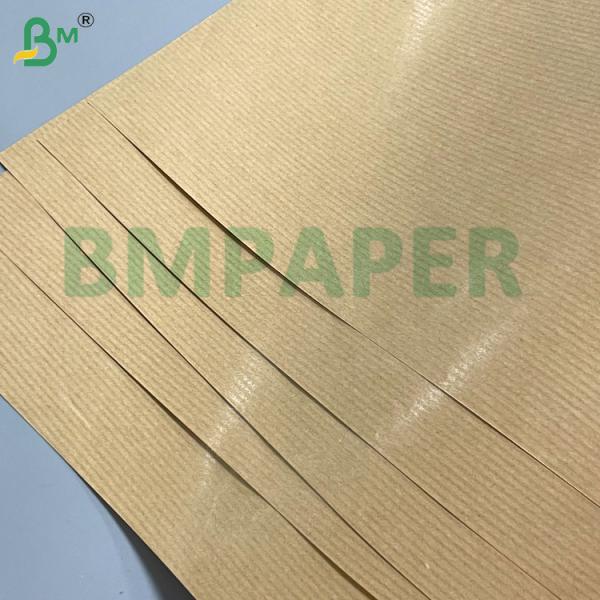 50gsm 60gsm 70gsm Lightweight Tear-Resistant Brown Striped Kraft Paper One Side Gloss Excellent For Flower Packaging Bread Packaging 50gm 60gm 70gm Papel Kraft de color marrón rayado ligero resistente a las lágrimas Brillo de un lado Excelente para el embalaje de flores Embalaje de pan