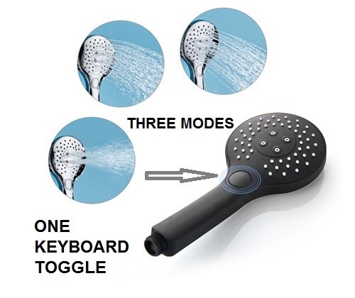 Black Painted Shower Wall Faucet Stainless Steel Material Great Deforming Resistance