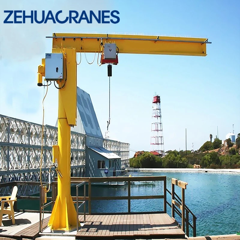 360-Degree Slewing Motor-Driven Column-Mounted Jib Crane with Customizable Capacity and Lifting Height and Arm Length