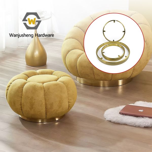 Circular Stainless Steel Frame Sofa Bottom Ring Base Accessories for Small Coffee Table Stool Single-seat Sofa Feet Base Frame