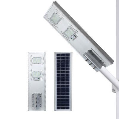 Tudo em um tipo luz de rua de alumínio, luz de rua 100w solar com bateria de lítio