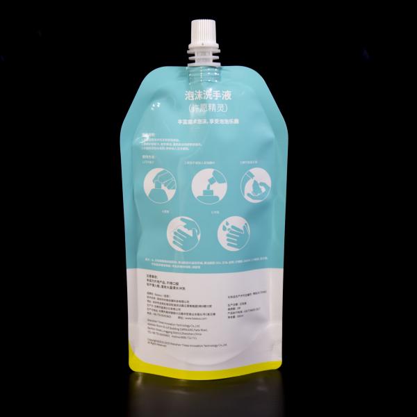 Food Safe Standable Juice Spout Pouch With Leak-Resistant Customizable Spout
