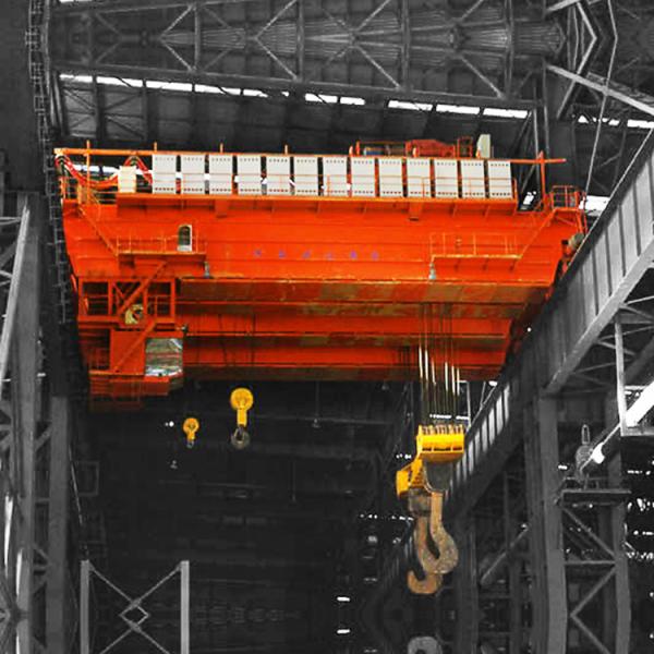 125/32 Ton Heavy Duty Four Beams Casting Overhead Eot Crane For Steel Mill