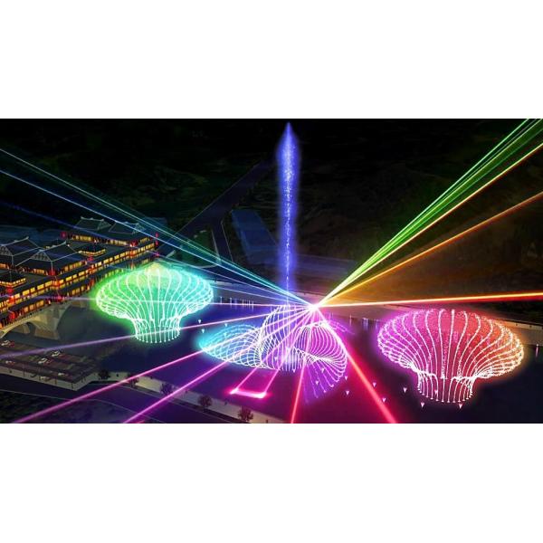 Self Designed Outdoor Laser Light Show With Music Dancing Water Fountain