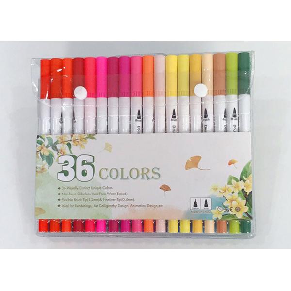 Amazon double head hook line color marker soft head watercolor pen for children gift painting set