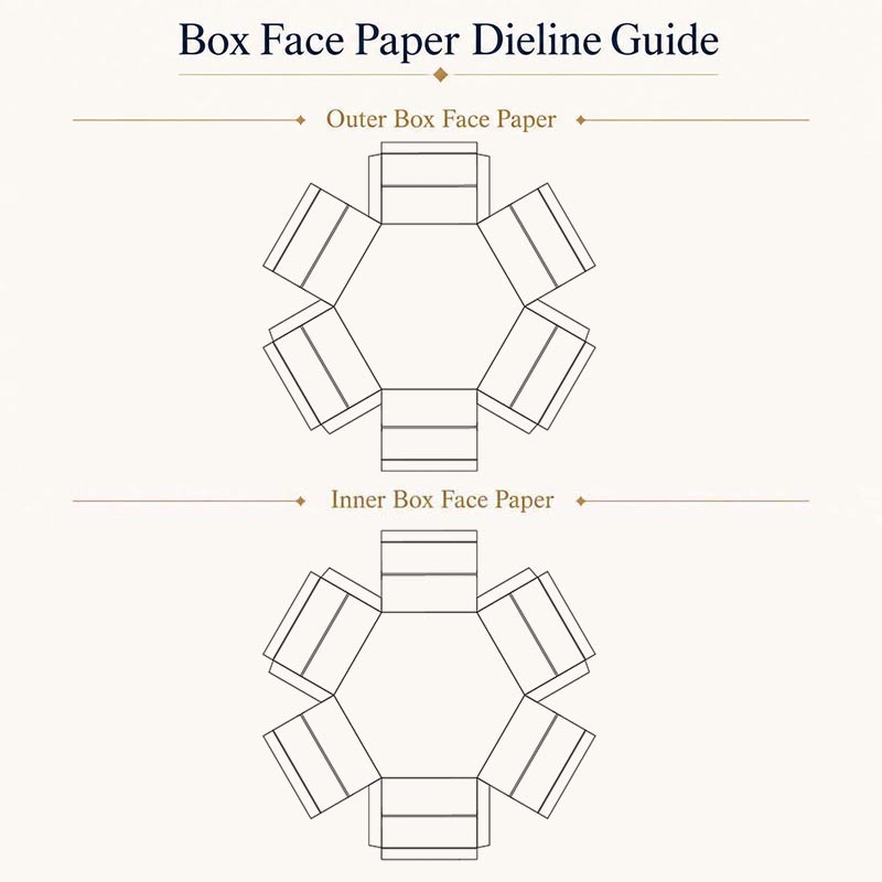 Hexagonal Paperboard Gift Box Lightweight Construction Custom Printed Packaging
