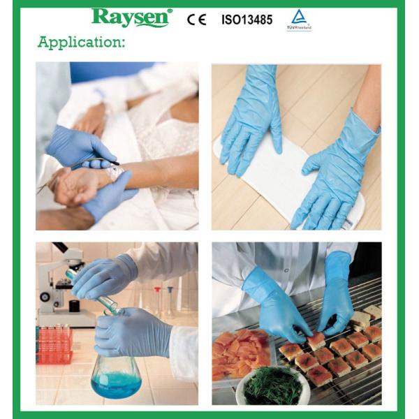 Colored Powder Free Nitrile Disposable Gloves For Medical / Industry Field