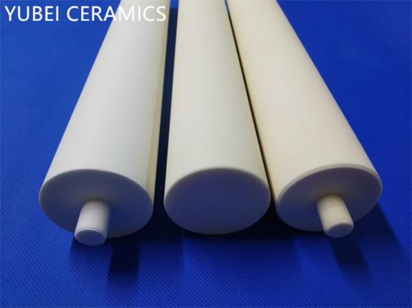Compact 99% Alumina Ceramic Rod Low Activity With Thread