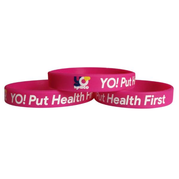 Custom Colourful Sport Debossed Rubber Wristband  ,imkgift Debossed Silicone Wristbands for Promotion