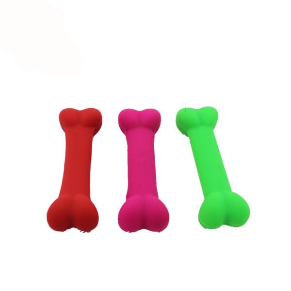 Bone Shape Pet Play Toys Non - Toxic Silicone Material For Dog Dental Health