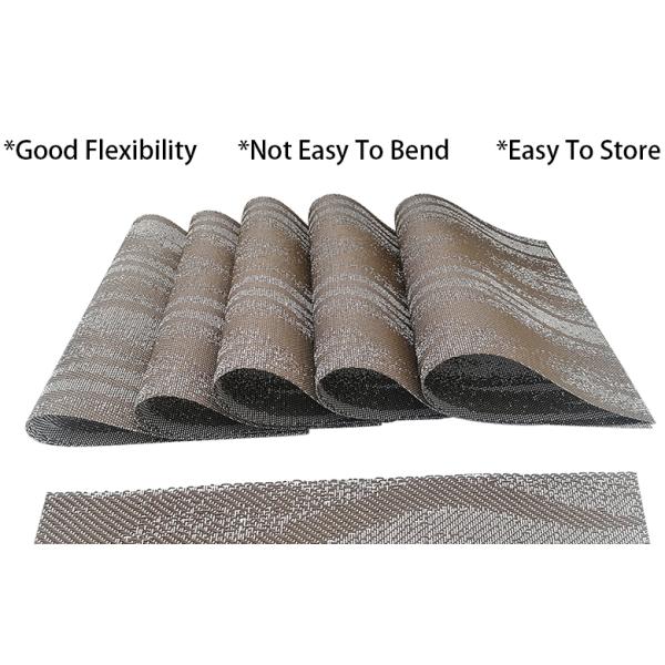 Настраиваемый логотип Приемлемый квадратный пластиковый стираемые ПВХ плацематы для украшения стола