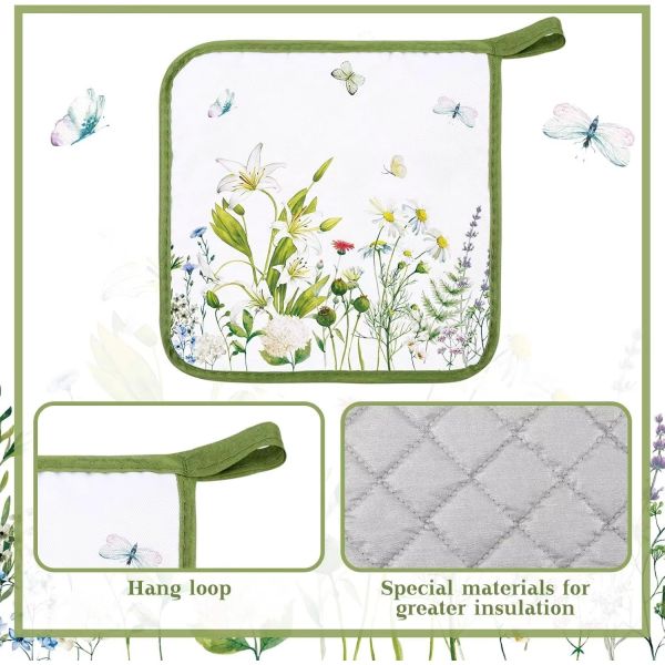 Custom Colorful Sublimation Blank Printable Polyester Pot Holder Waterproof Heat Resistant Dishwasher Safe