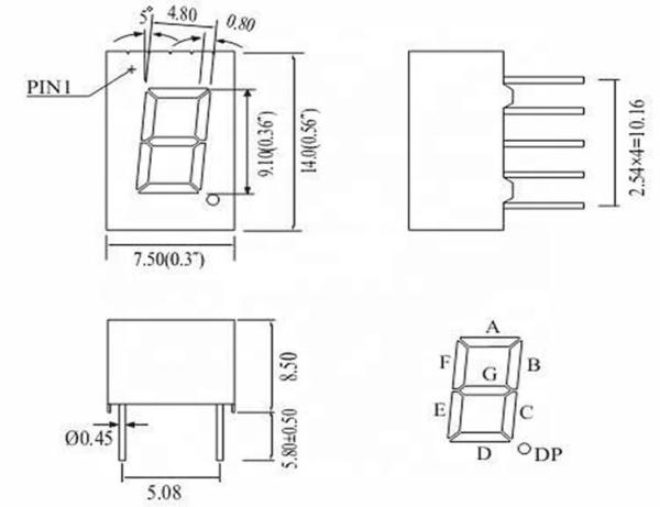 GLT-1132A(B)HR 0.32 One LED Digit Display for Consistent Digital Number Display