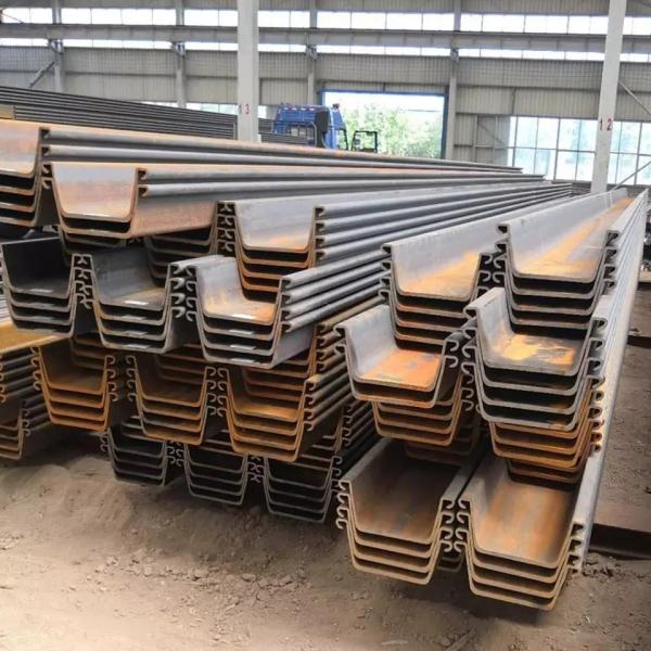 SY295 SY390 Steel Sheet Pile , 100-600mm Height Steel Sheet Piling