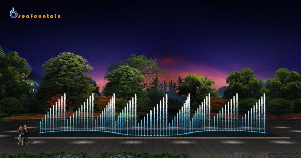 wonderful modern multimedia colorful chinese fountain design