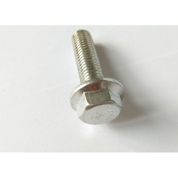 Hexagon Flange Head Metal Bolts And Nuts Yellow Grade 4.8 Carbon Steel DIN