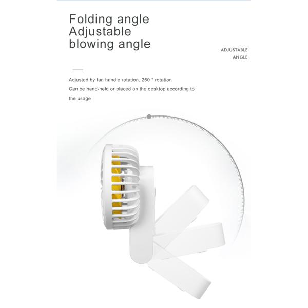 Mini USB Rechargeable Folding Pocket Portable Hanging Necklace Handy Fan