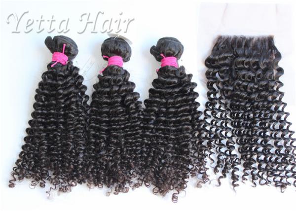 Weave encaracolado perverso macio do cabelo do Virgin do brasileiro de 100% para a menina ideal