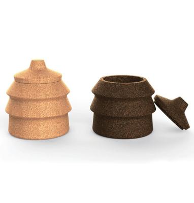 Custom Christmas Tree Cork Container With Cork Lid Storage Box Canister