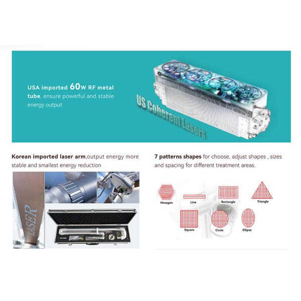 Профессиональная 60 Вт RF трубка Q-свича фотона фракционный CO2 лазерная машина для восстановления кожи