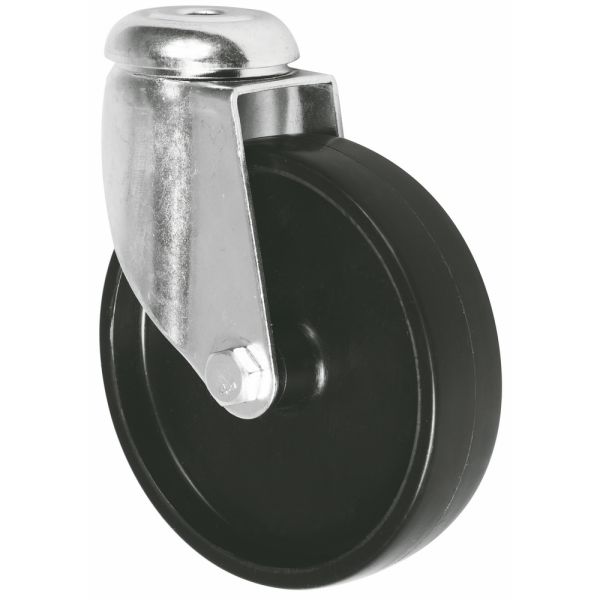 European Castor Supermarket Equipment 2 3 Inch Polypropylene Stainless Steel Plain Casters Brake 50-75kg Load Capacity Black