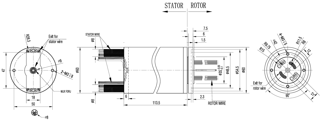 Single Channel SM Fiber Optic Slip Ring , Electrical Slip Ring For Signal / Media Transmission