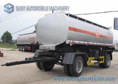 15000 L 2 Axles Oil Tank Trailer , Full stainless steel tanker trailers For Water / Chemical / LPG
