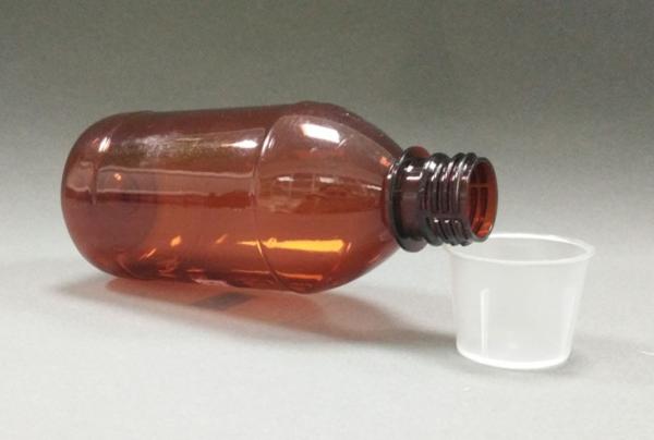 Polyester Plastic Liquid Bottle Brown Anti Theft Ring 250ml Volume For Drugs