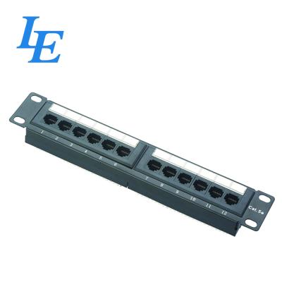 painel de remendo da rede de 1U 12Port usado para a rede de Eethernet fácil montar
