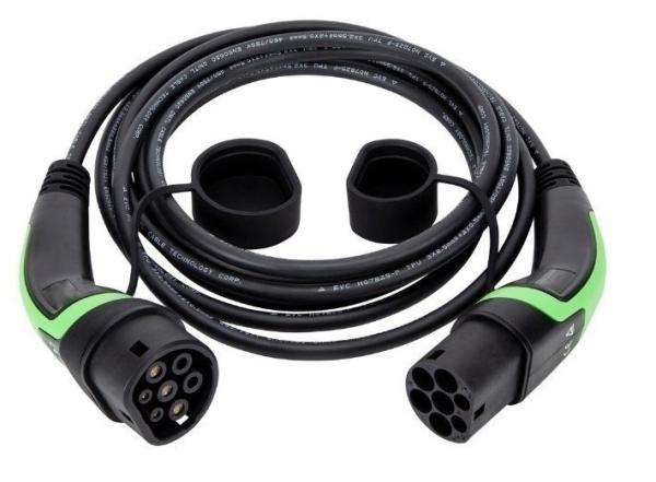 22kW 3 Phase 480V Type 2 To Type 2 EV Charging Cable 10m IP55