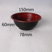Bacia plástica descartável do macarronete do recipiente vermelho e preto da sopa de macarronete