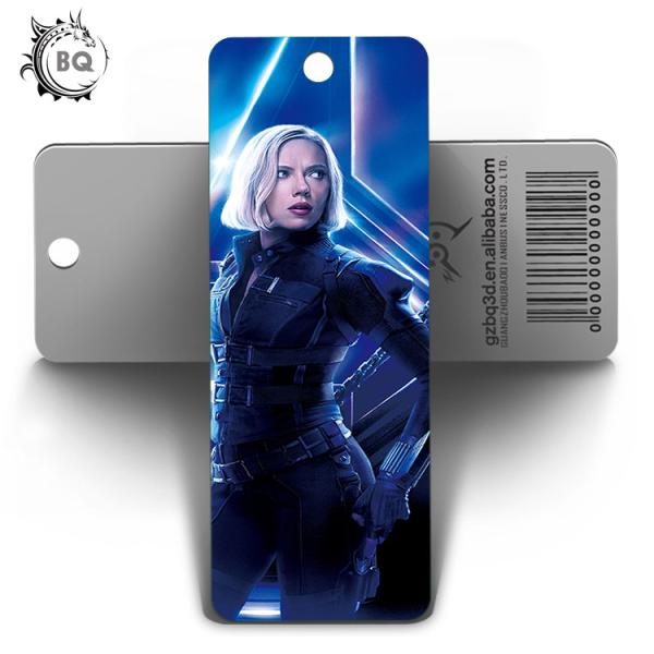 Marvel Heros Design PET 3D Lenticular Bookmark 0.6mm PET+157g Coated Paper