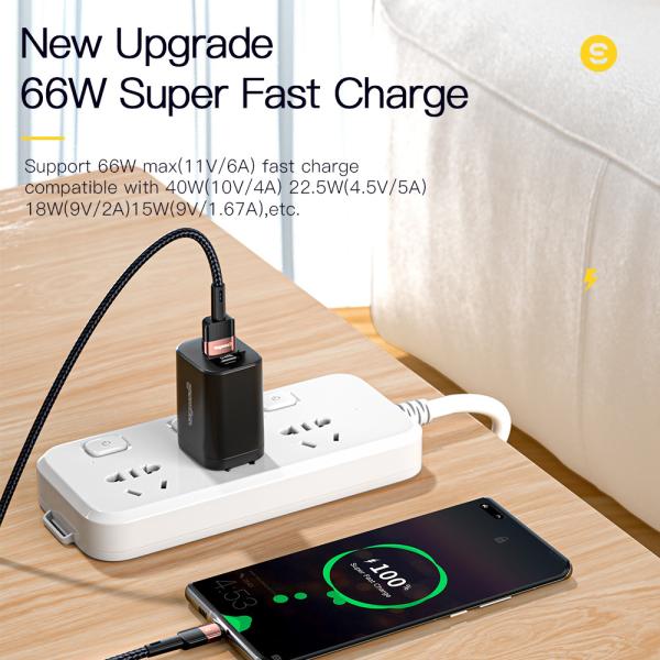 Fast Charging Type C Cable 6A 1M 2M 3M 66W Fully Compatible Cable Type C