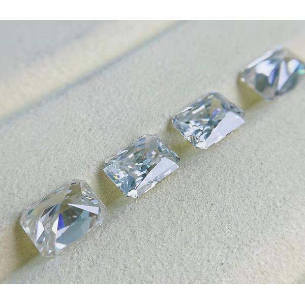 VVS 1ct Раздавленный лед Радиоактивный отрезанный мойсанит Бриллиантовый Синий Меле Мойсанит