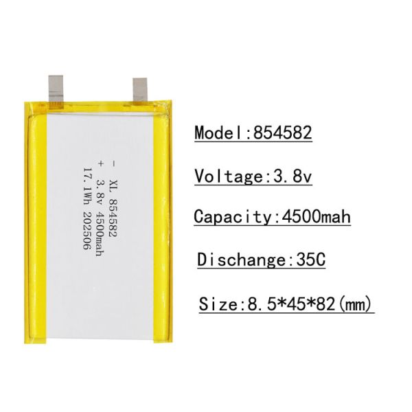 XL 854582 High Magnification 3.8V 4500mAh RC Drone Solid State Battery Pack 35C Aircraft Model Cell White