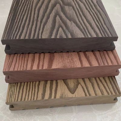 Outdoor House Decorate Wood Plastic Composite Flooring Co Extruded Decking 50mm
