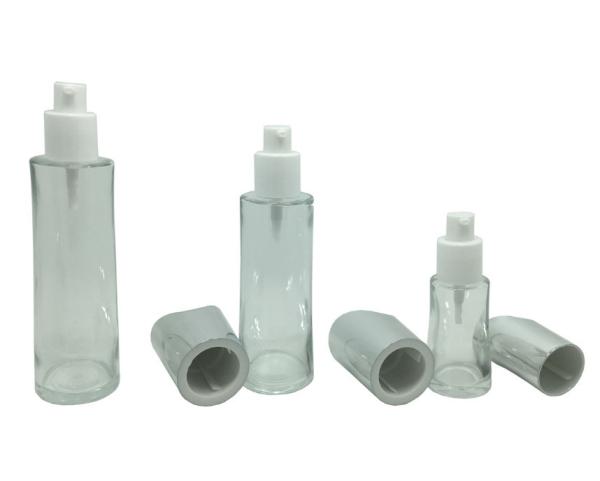 20g 30g 50g Clear Empty Cosmetic Containers , Glass Cosmetic Jars For Eye Cream