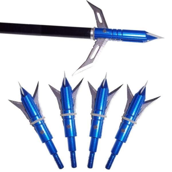 SD4545 Archery Hunting Broadhead with Stainless Steel Arrow Heads and Blades 100grain