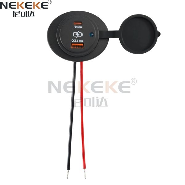 60W PD Charging Dual USB-C Marine Power Socket IP65 Waterproof for Boats and Yachts