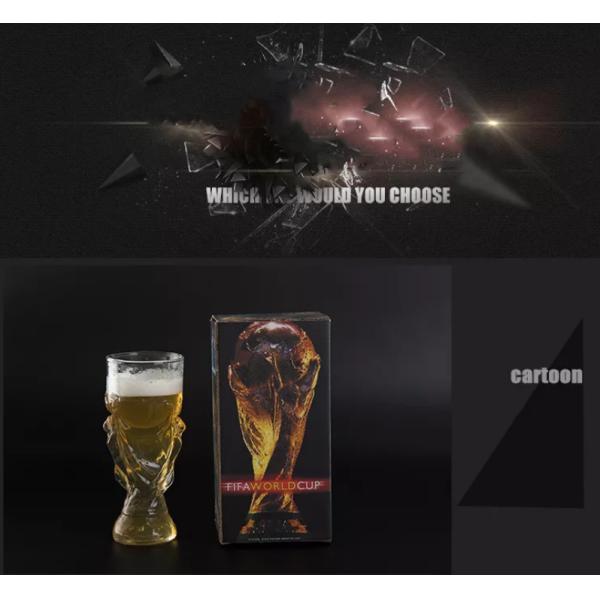 Чашка кристаллического стекла изготовления на заказ устойчивая с формой футбола