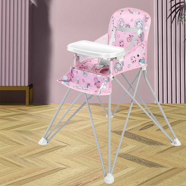 CPC Certificate Baby Dinner Chair Foldable Toddler Dining Chair For Home / Travel