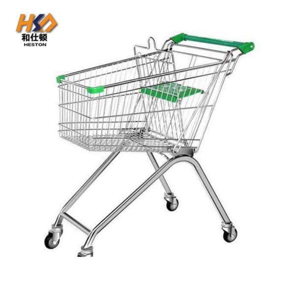 Hand Push Supermarket Metal Trolley Shopping Carts Q235 Steel