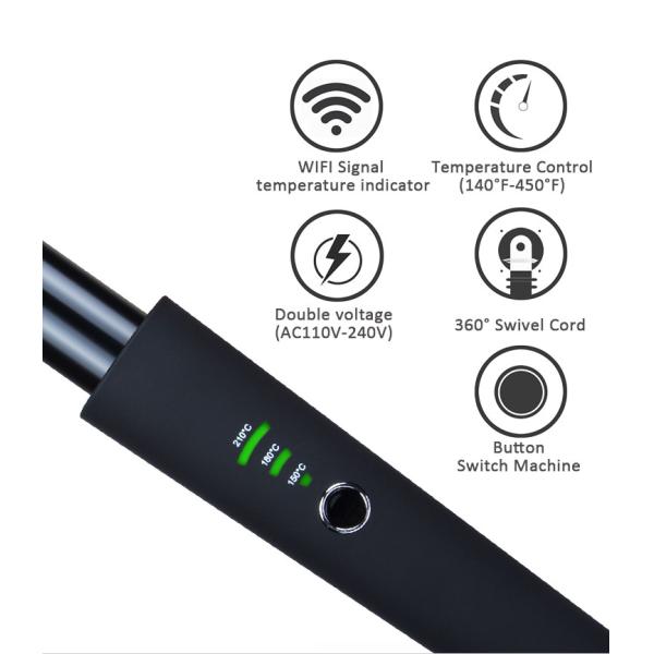 Deep Wave Ceramic Hair Curler , OEM ODM Rotating Hair Curling Iron