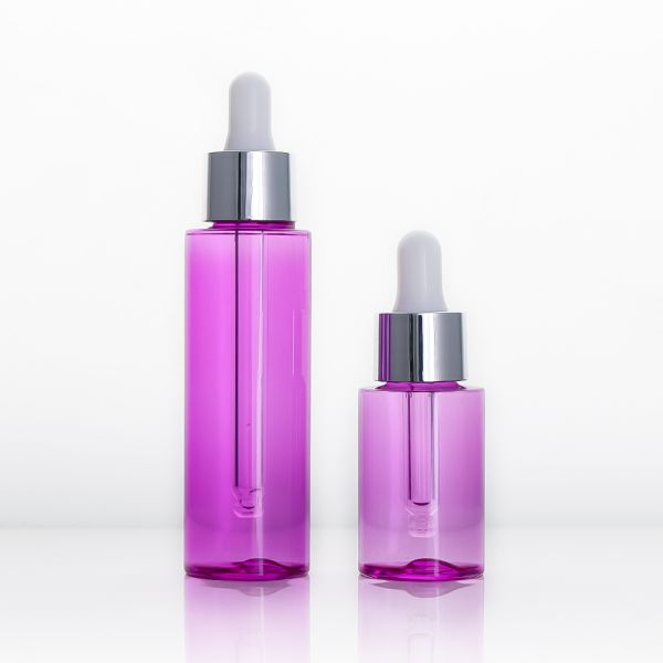 Multi-Color Light-Blocking Leak-Proof PET Dropper Bottles for Skincare Serums and Essential Oils